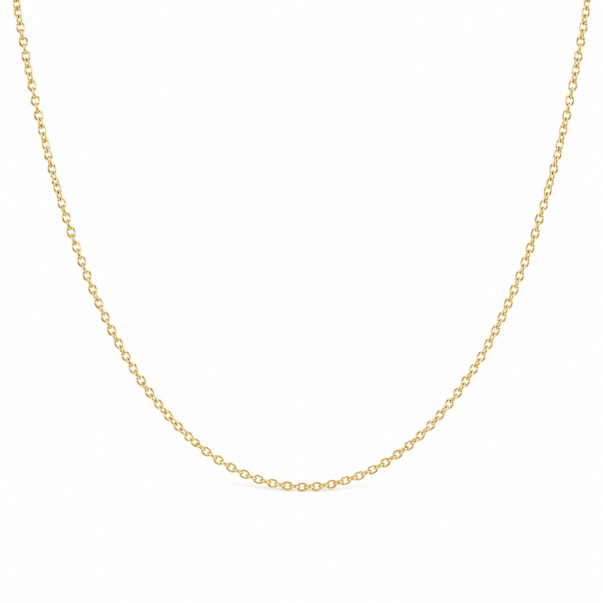 14k YG 1MM Cable Chain Adjustable 16-18"