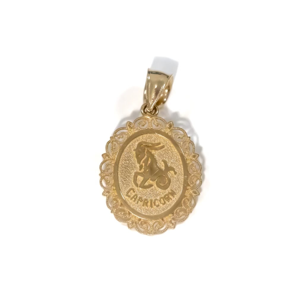 10k Yellow Gold Capricorn Pendant