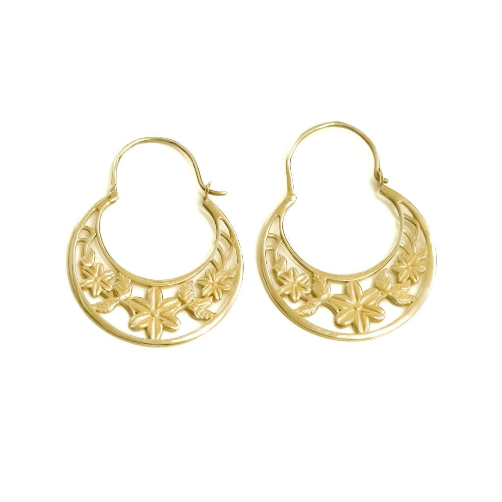 14k Yellow Gold FGD 30mm Cuban-style Hoops