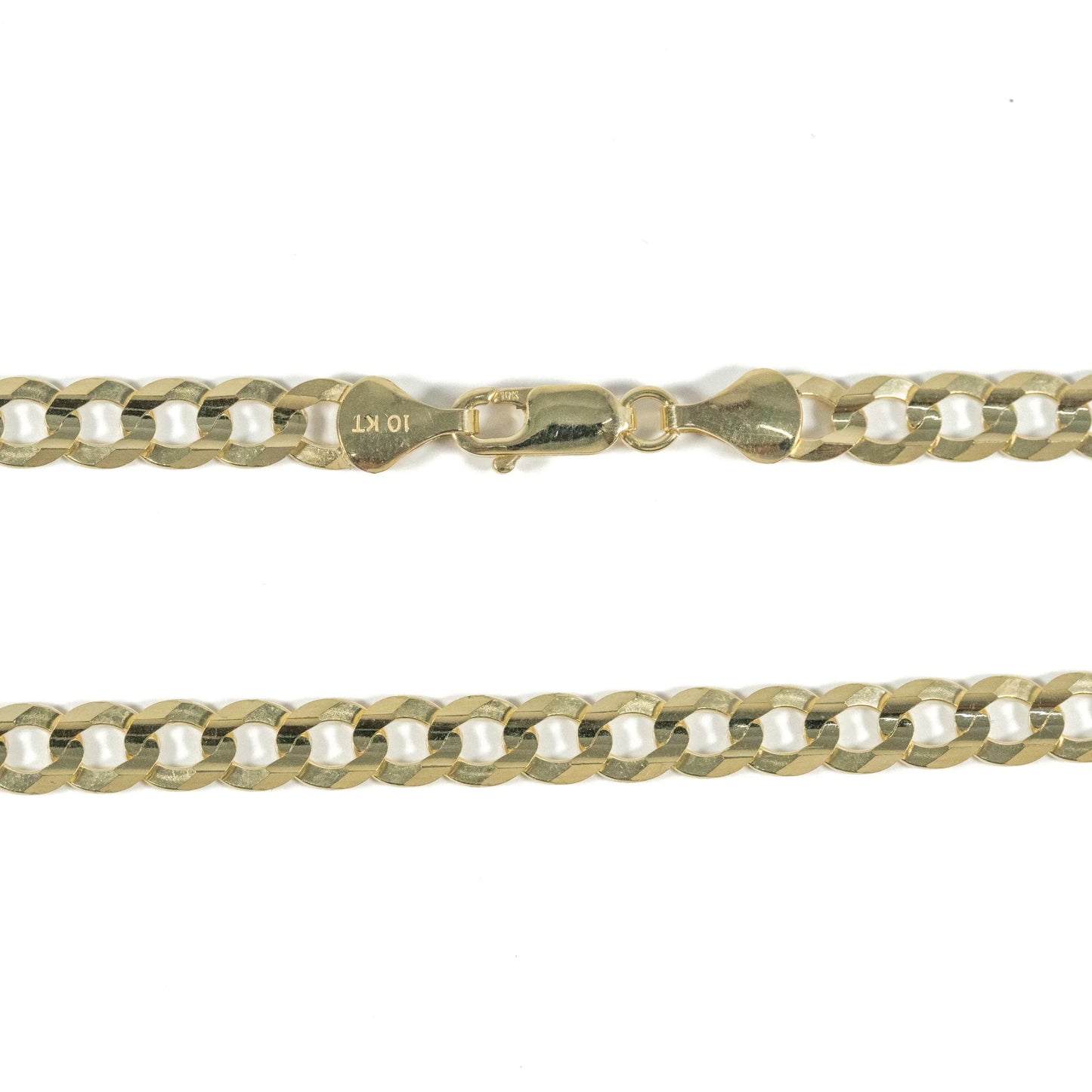 10k Yellow Gold 4.5mm Curb Link Chain 24"