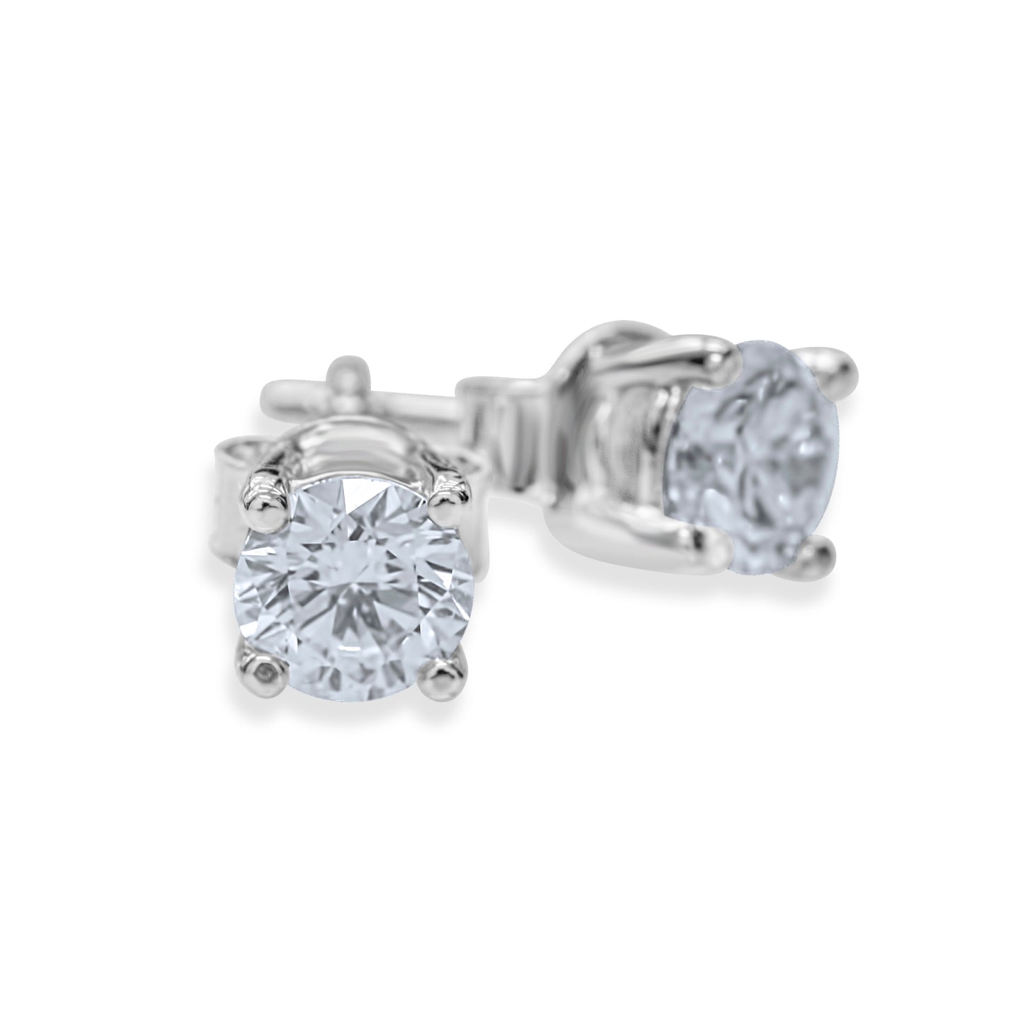 1.30 CTTW LG 14k White Gold Diamond Studs