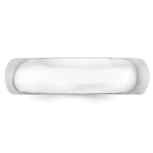 14k White Gold 5.75mm Comfort Fit Band (Sz 6)