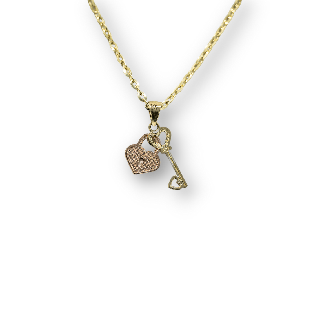 Lock & Key Pendant Necklace