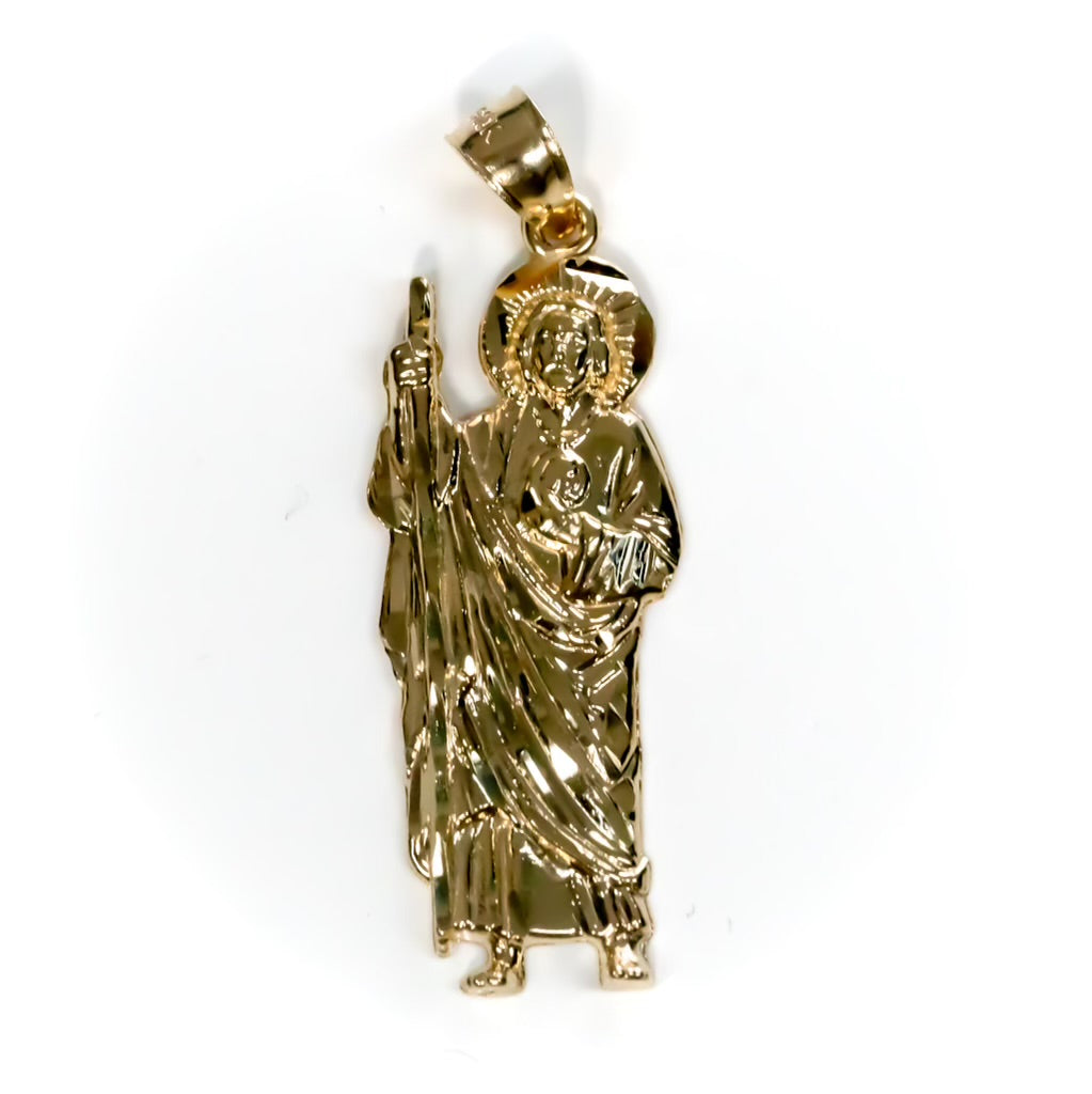 10k Yellow Gold 45mm San Judas Pendant