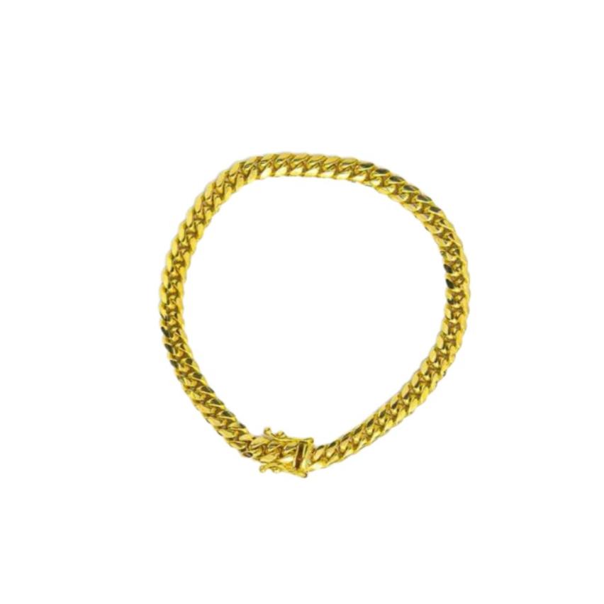 10k Yellow Gold 5.75mm Cuban Bracelet 7"