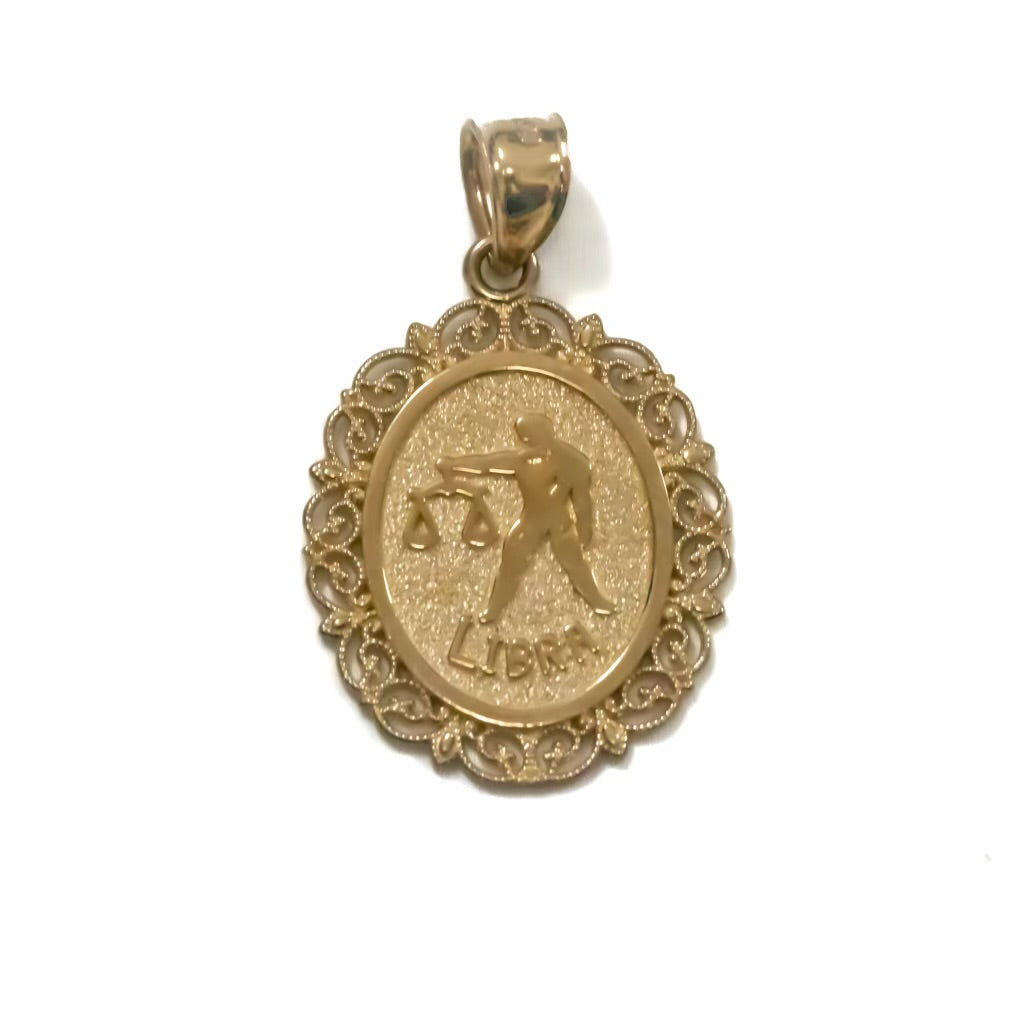 10k Yellow Gold Libra Pendant