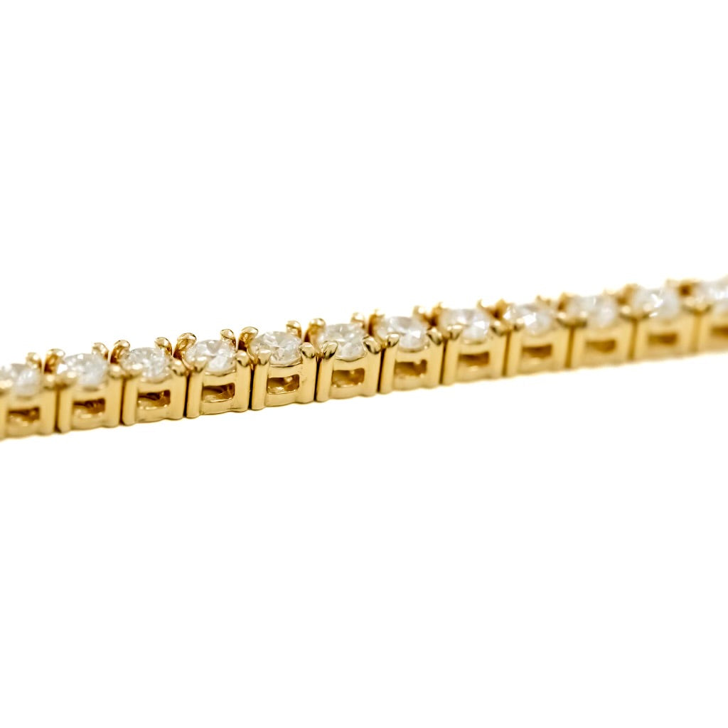 2.00 CTTW LG 14k Yellow Gold Tennis Bracelet 7"