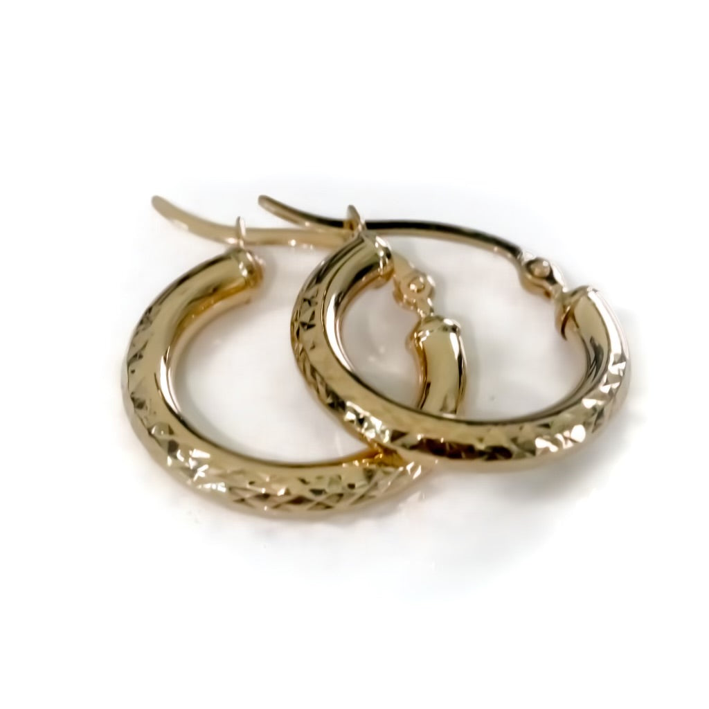 10k Yellow Gold 19mm Hoops