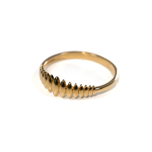 14k Yellow Gold Graduating Ring (Size 8)