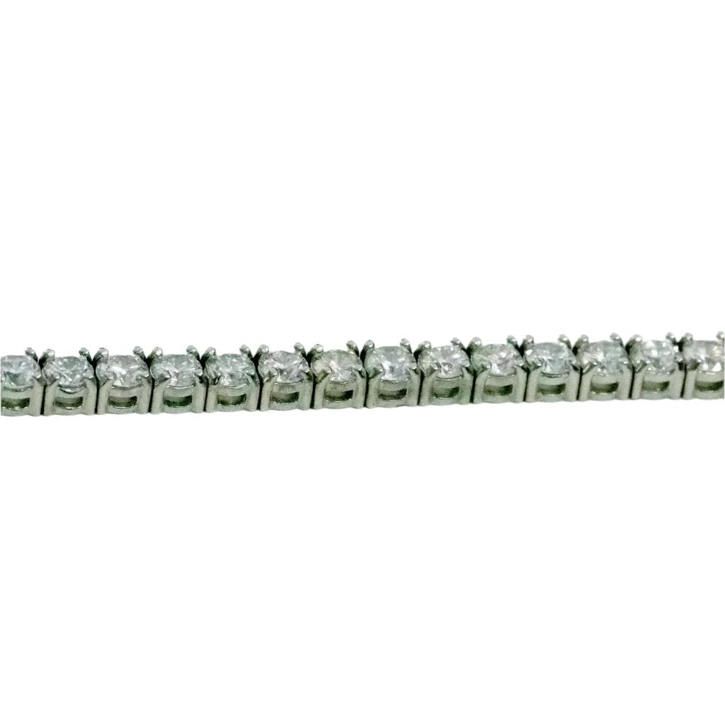 4.00 CTTW LG 14k White Gold Tennis Bracelet 7"