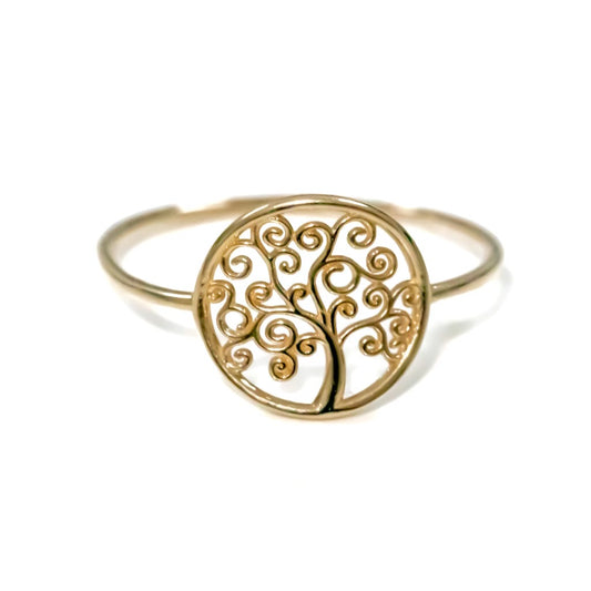 14k Yellow Gold Tree of Life Ring