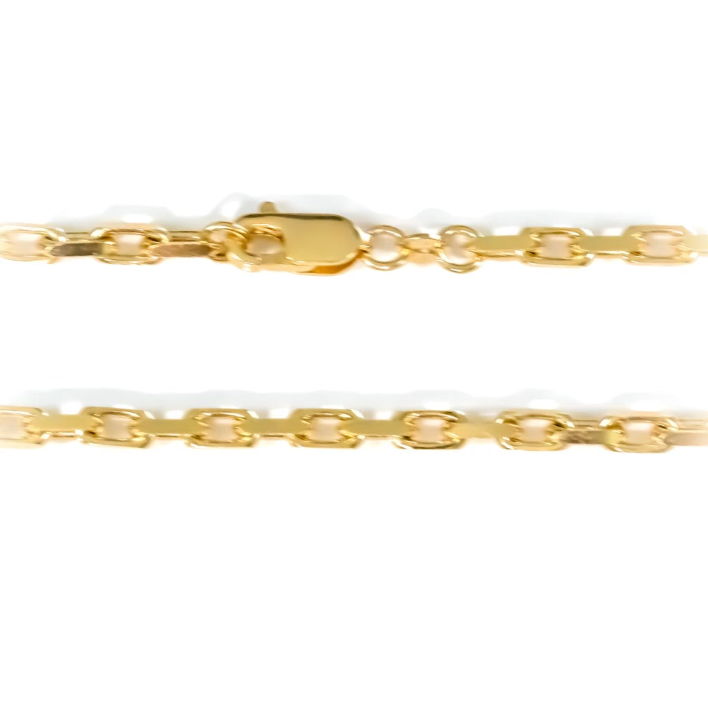 10k Yellow Gold 3mm Hermes Link Chain 24"