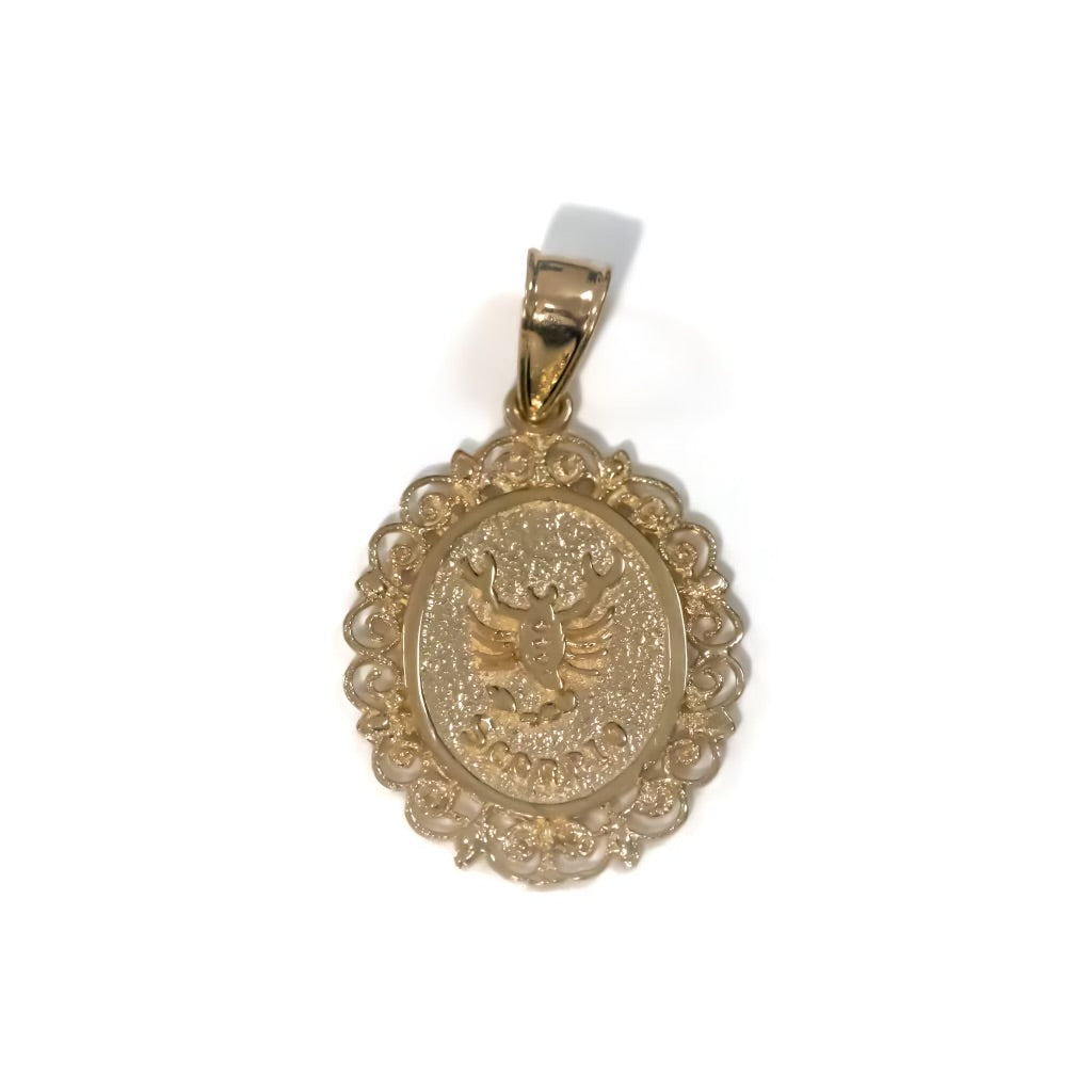 10k Yellow Gold Scorpio Pendant