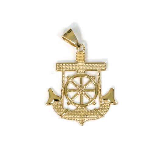 10k Yellow Gold Anchor Pendant