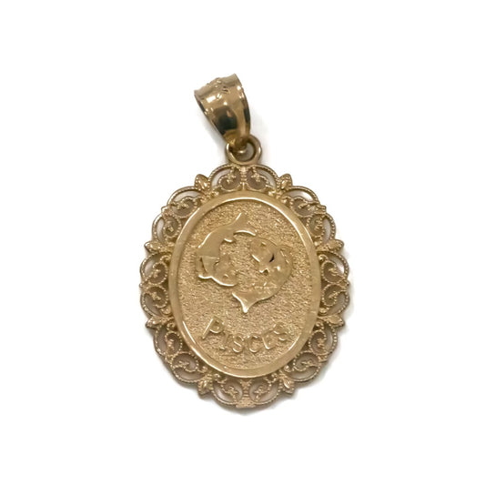 10k Yellow Gold Pisces Pendant