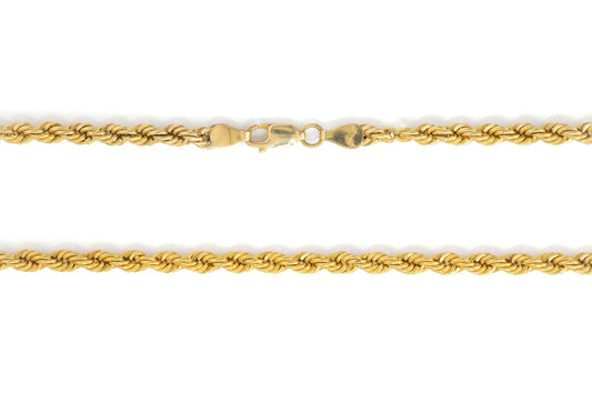 14k Yellow Gold 3mm Rope Chain 20"