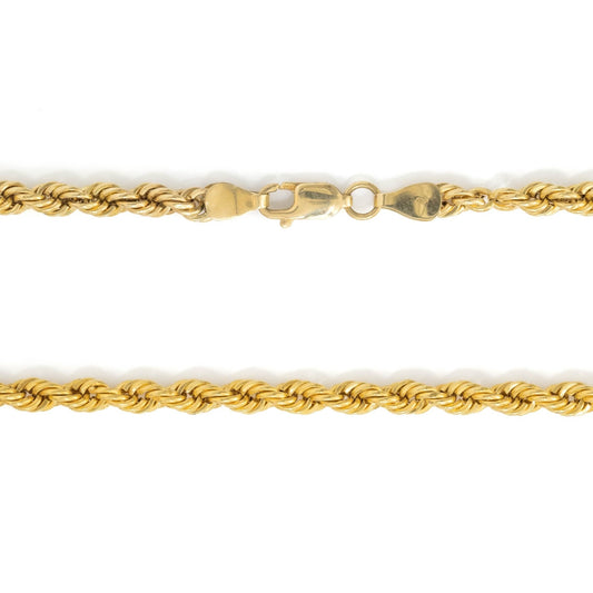 14k Yellow Gold 3.75mm Rope Chain 18"