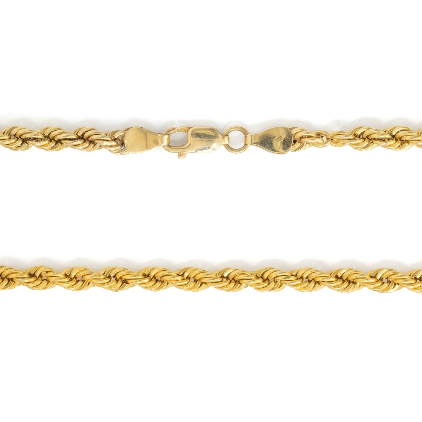 10k Yellow Gold 3.75mm Rope Chain 22"