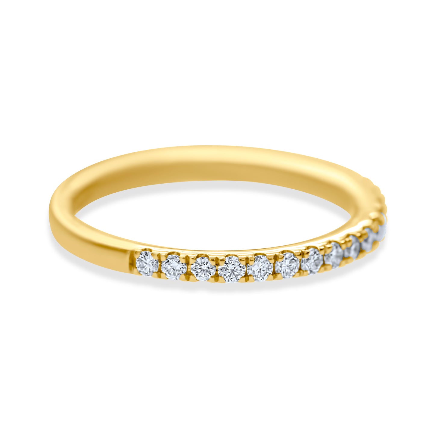 0.50 CTTW LG 14k Yellow Gold Round Diamond 3/4 Eternity Band (Sz 7)