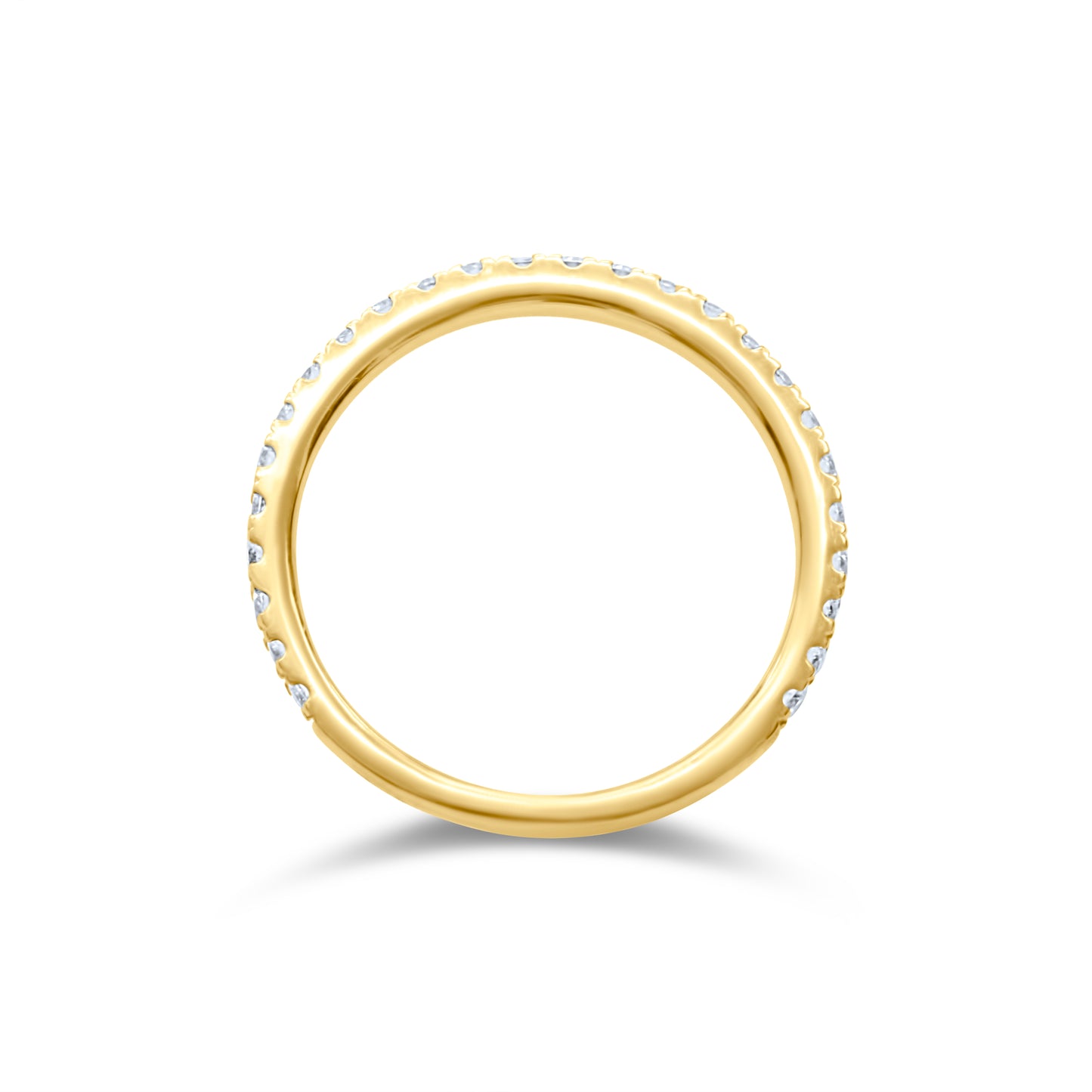 0.50 CTTW LG 14k Yellow Gold Round Diamond 3/4 Eternity Band (Sz 7)