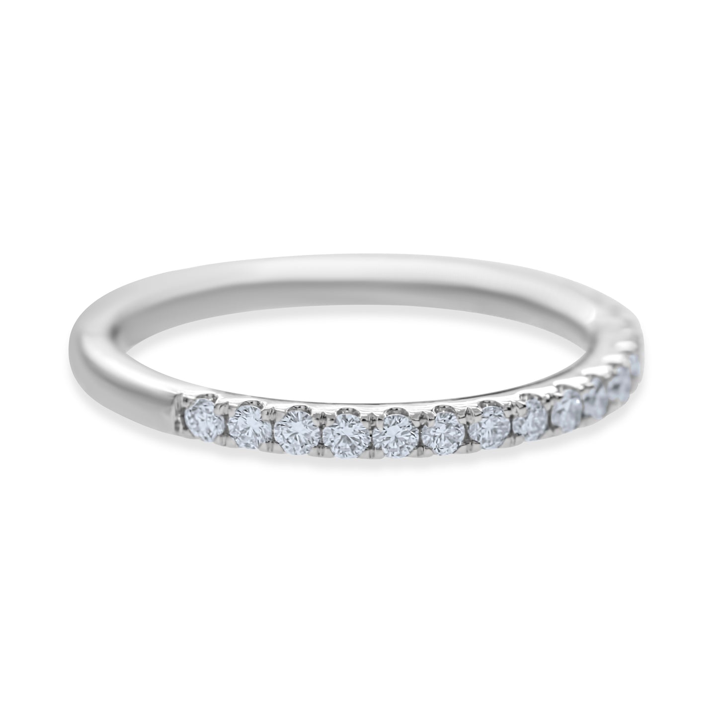 0.50 CTTW LG 14k White Gold Round Diamond 3/4 Eternity Band (Sz 7)