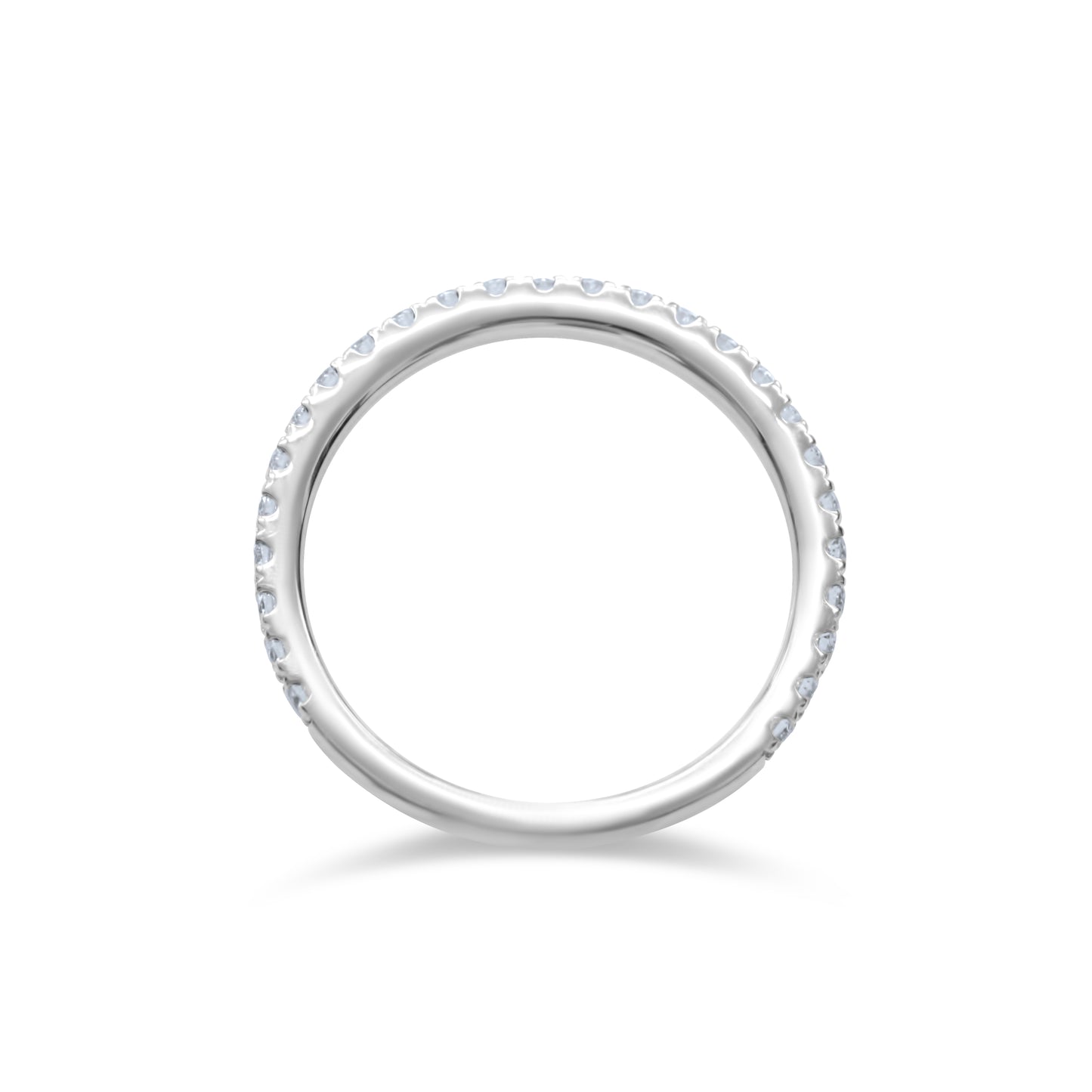 0.50 CTTW LG 14k White Gold Round Diamond 3/4 Eternity Band (Sz 7)