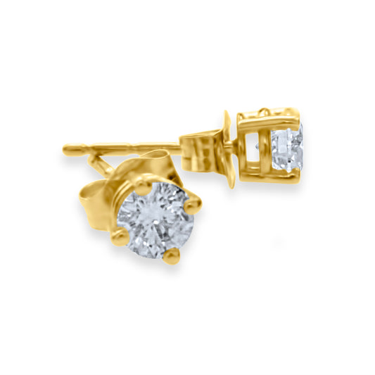 0.50 CTTW 14k Yellow Gold Diamond Studs