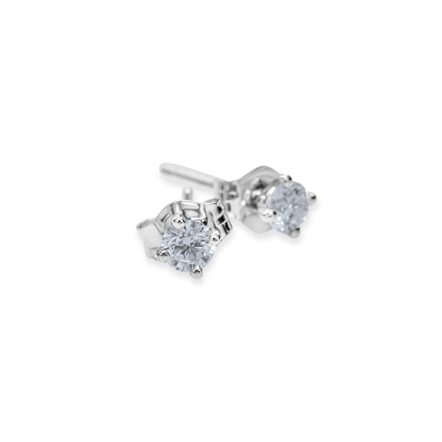 0.25 CTTW 14k White Gold Diamond Studs