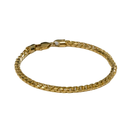 14k Yellow Gold 4mm Franco Bracelet 8"