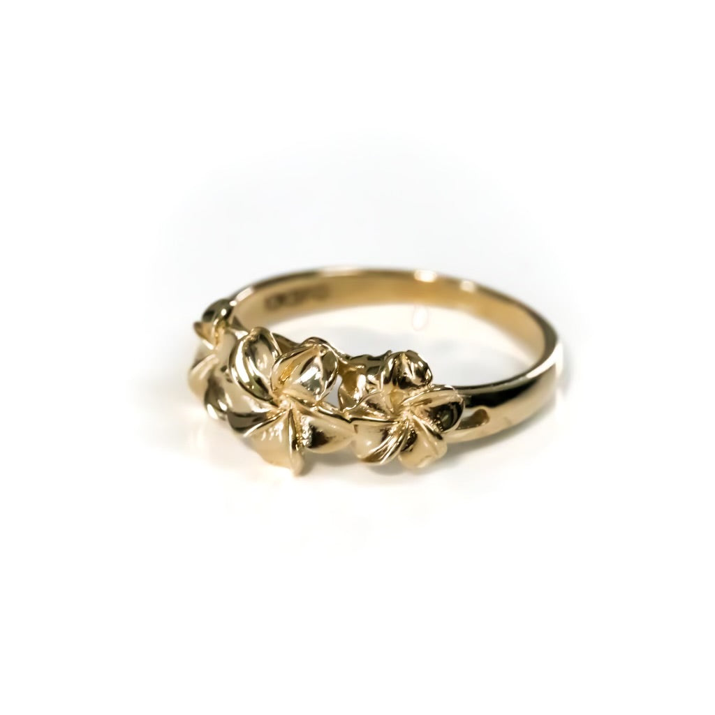 10k Yellow Gold Floral Ring (Size 7)