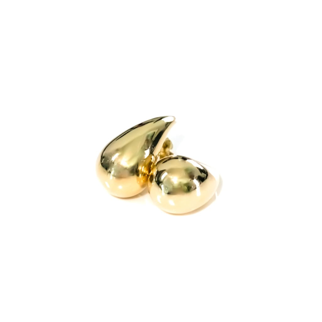 10k Yellow Gold Teardrop Studs