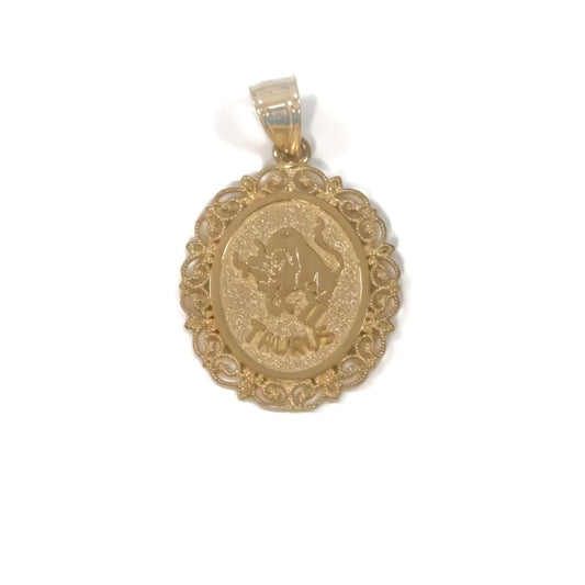 10k Yellow Gold Taurus Pendant