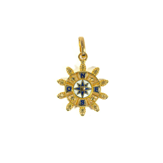 18k Spanish Compass Pendant