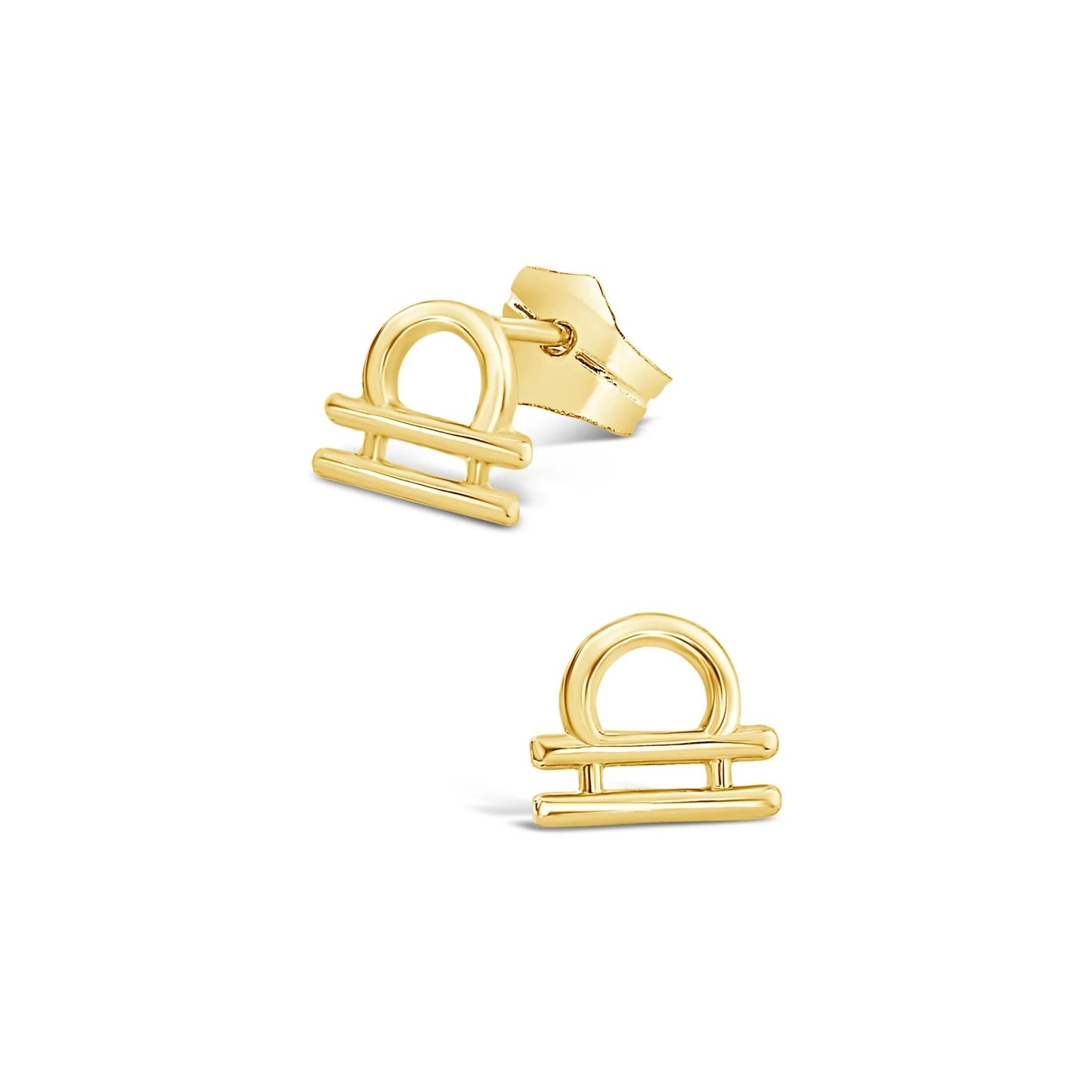 14k Yellow Gold Libra Studs