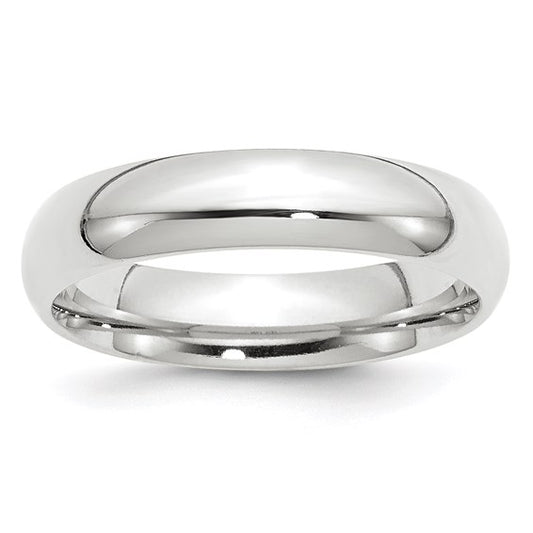 14k White Gold 4.5mm Plain Band (Sz 6)