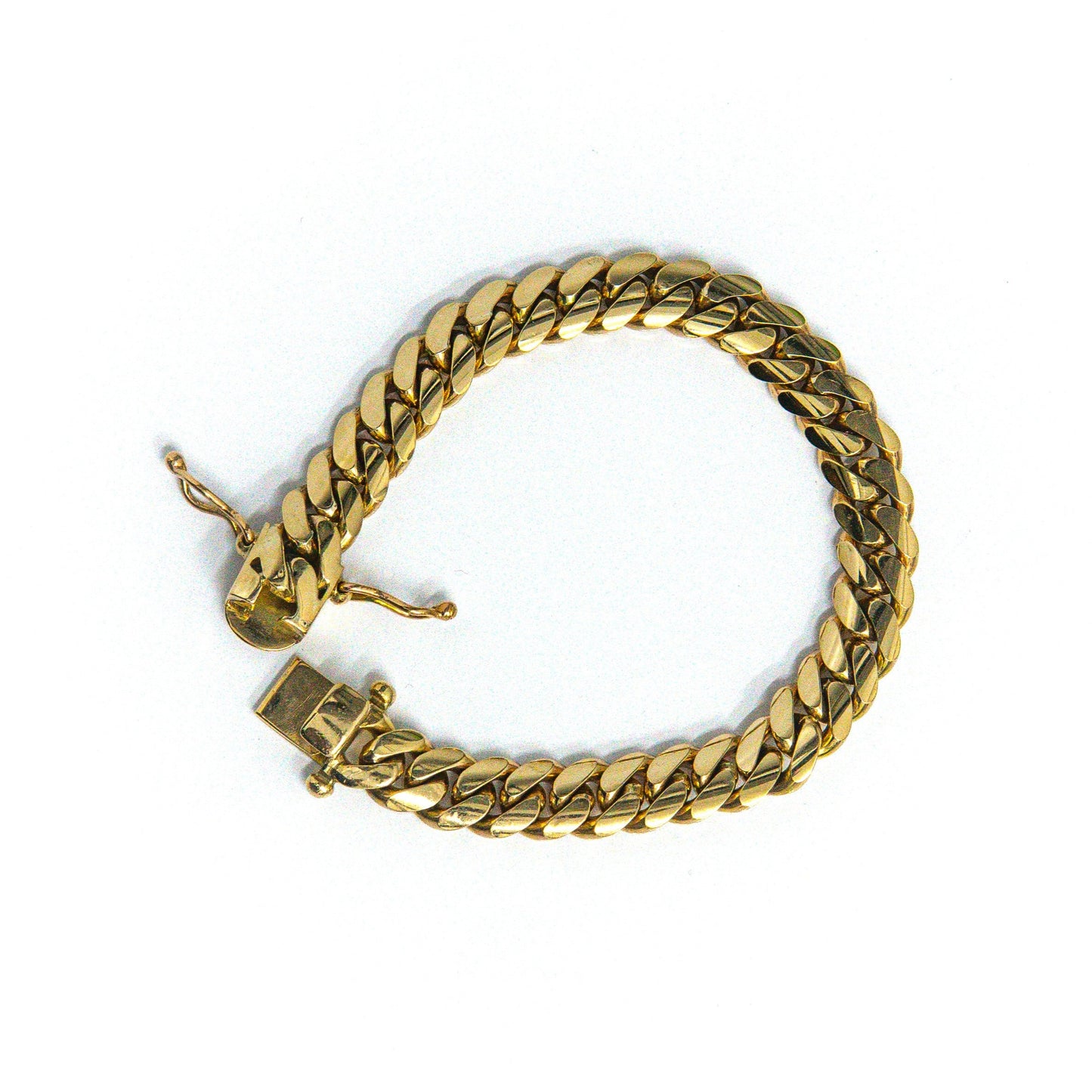 10k Yellow Gold 10mm Cuban Bracelet 9"