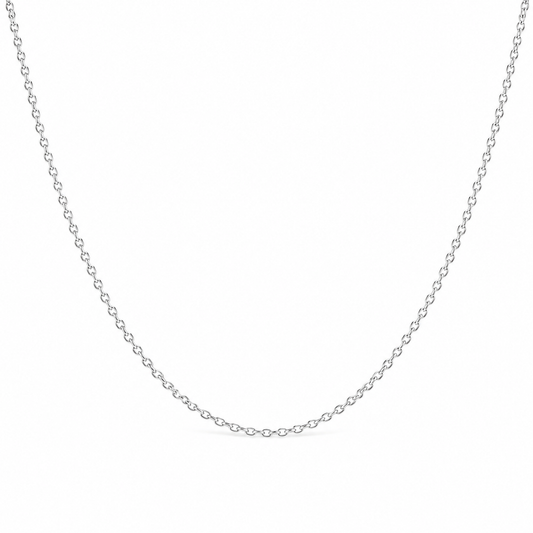 14k WG 1.3MM Cable Chain 18"