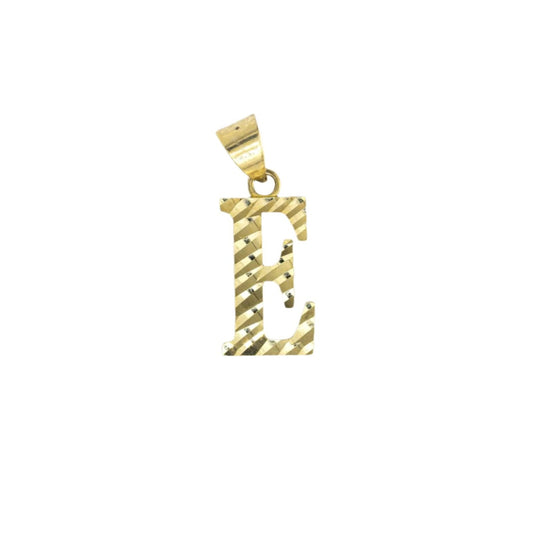 10k Yellow Gold "E" Initial Pendant