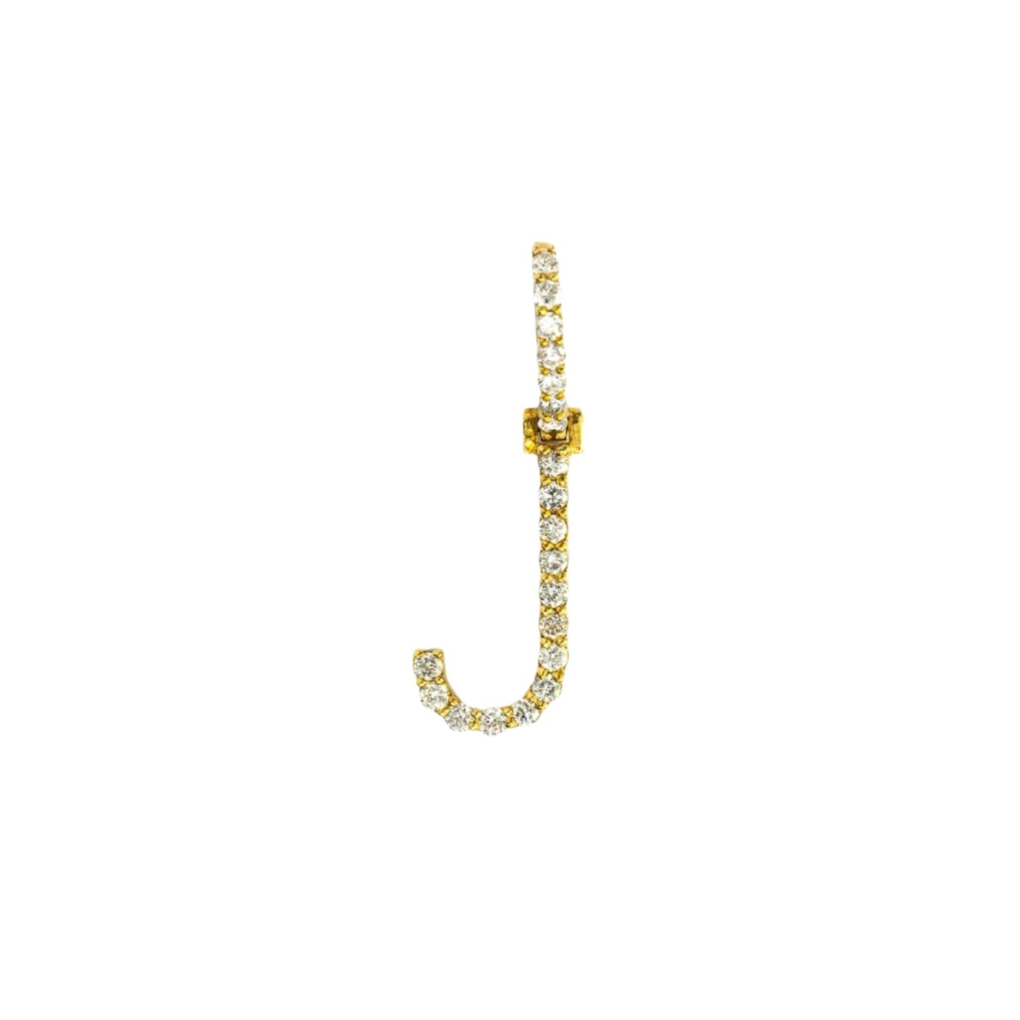 0.35 CTTW 10k Yellow Gold "J" Initial Pendant