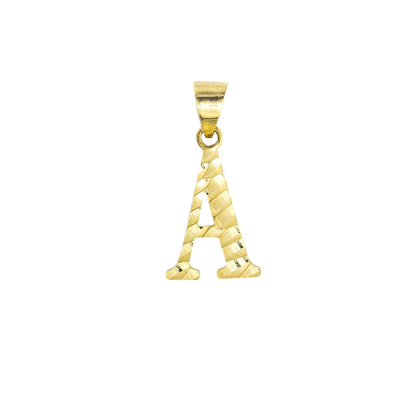 10k Yellow Gold "A" Initial Pendant