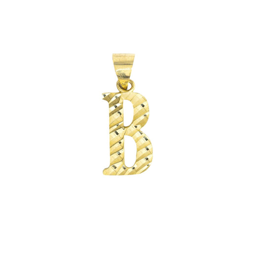 10k Yellow Gold "B" Initial Pendant