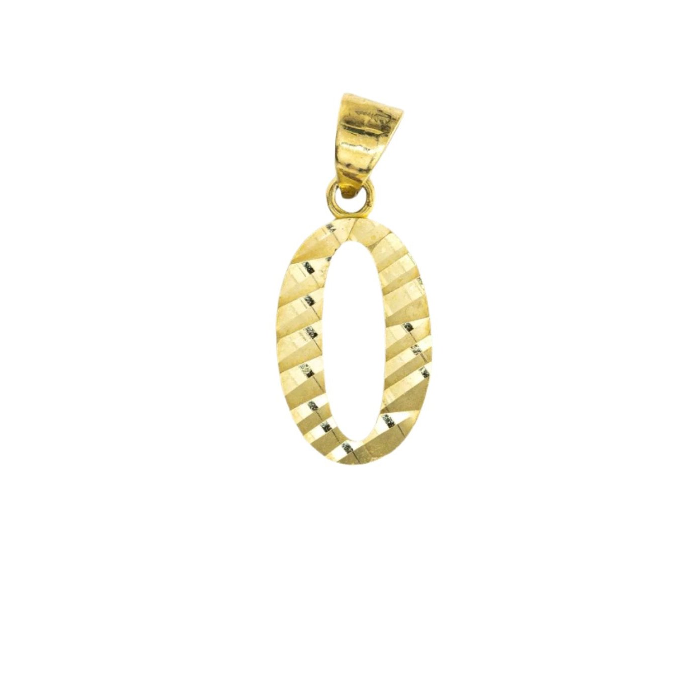 10k Yellow Gold "O" Initial Pendant