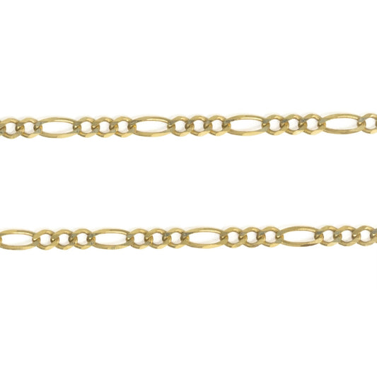 10k Yellow Gold 4.5mm Figaro Chain 24"