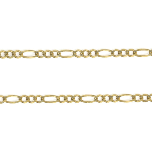 10k Yellow Gold 3.5mm Figaro Chain 20"