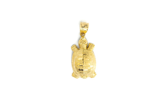 14k Yellow Gold Turtle Pendant