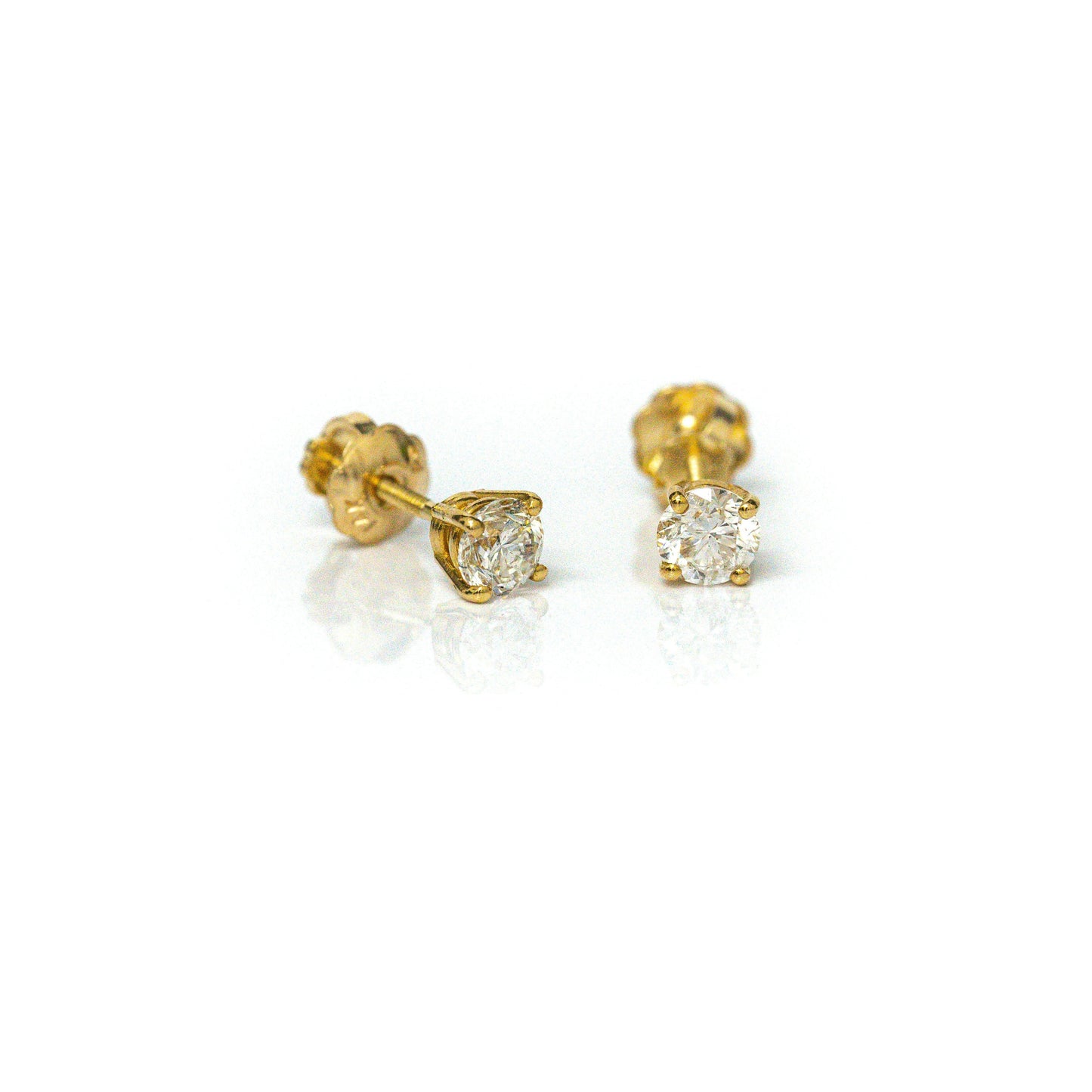 0.40 CTTW 14k Yellow Gold Diamond Studs